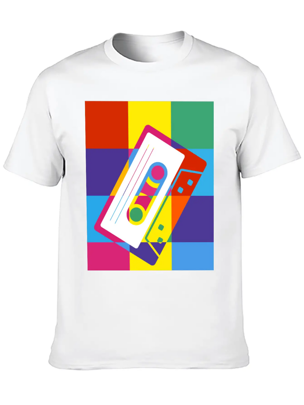 Pop Art Cassette Tape Poster Unisex Casual T-Shirt – Clean Design For Daily Comfort