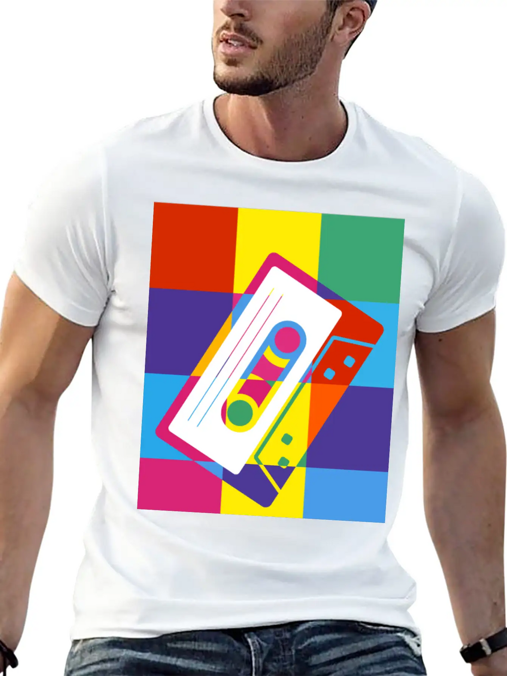 Pop Art Cassette Tape Poster Unisex Casual T-Shirt – Clean Design For Daily Comfort