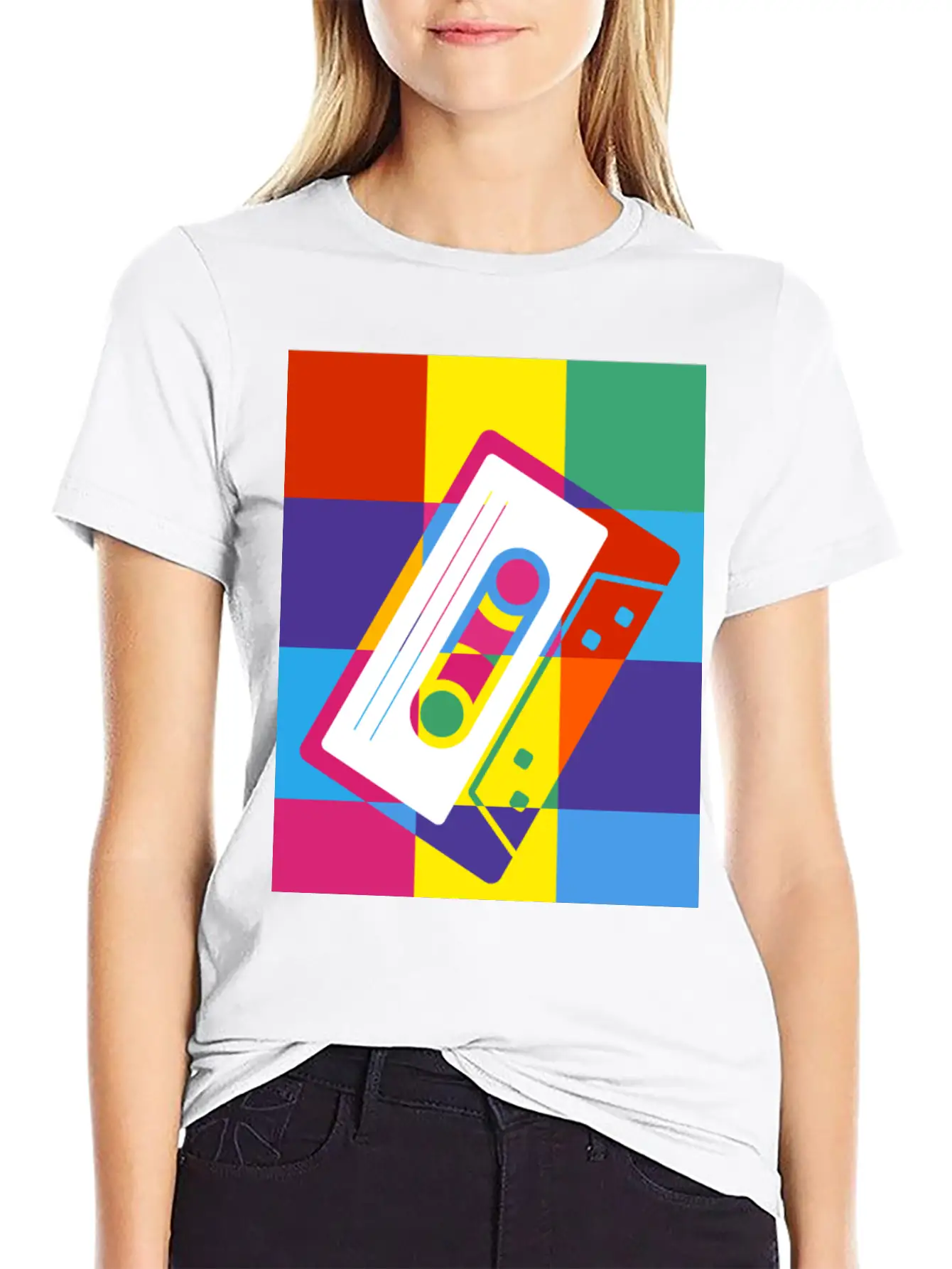 Pop Art Cassette Tape Poster Unisex Casual T-Shirt – Clean Design For Daily Comfort