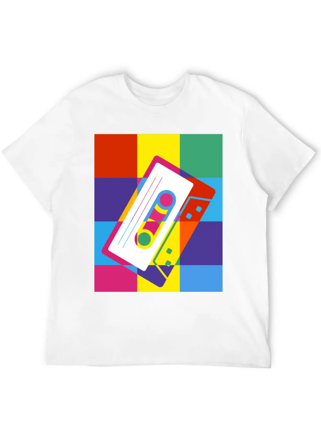 Pop Art Cassette Tape Poster Unisex Casual T-Shirt – Clean Design For Daily Comfort
