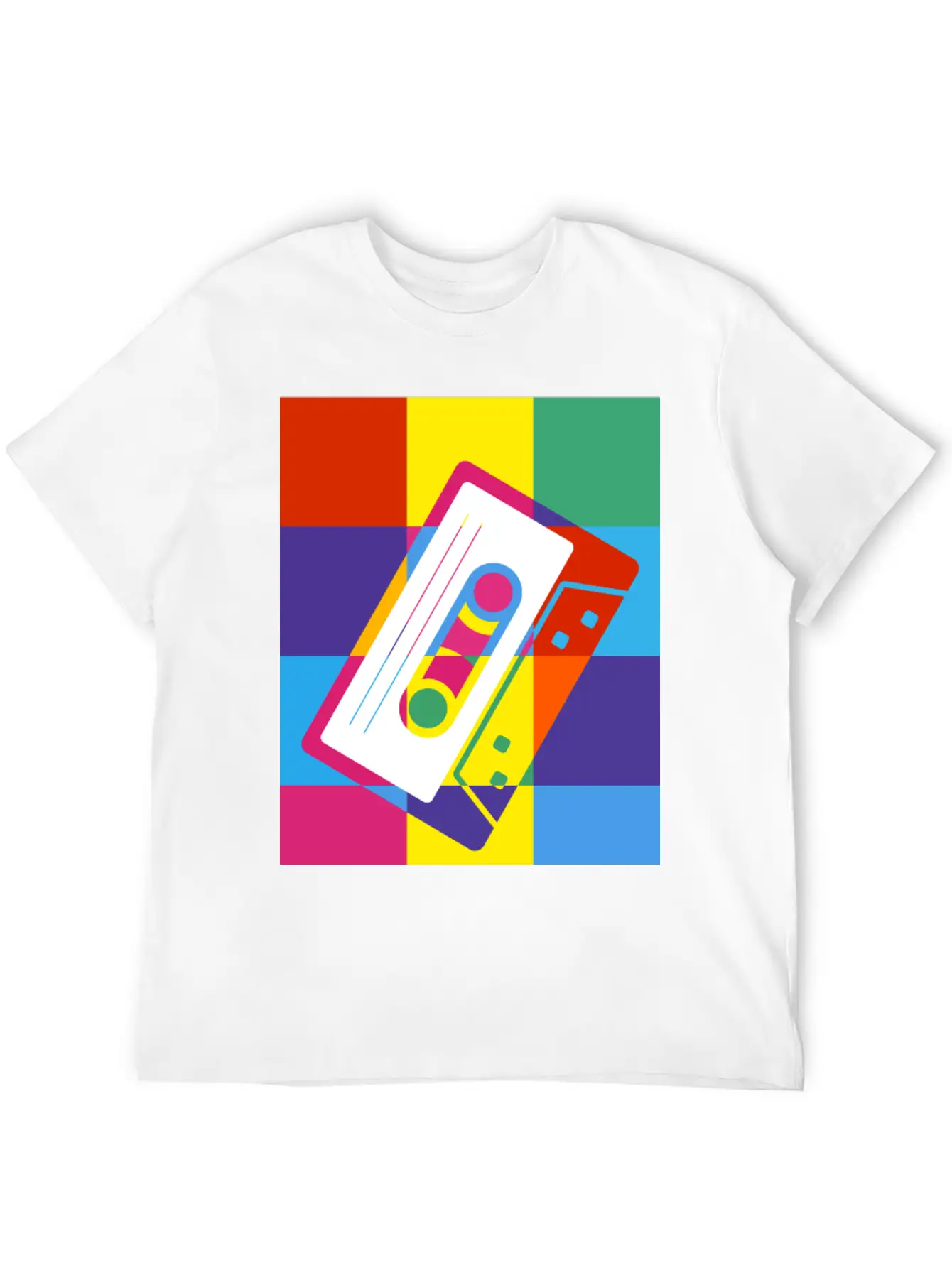 Pop Art Cassette Tape Poster Unisex Casual T-Shirt – Clean Design For Daily Comfort