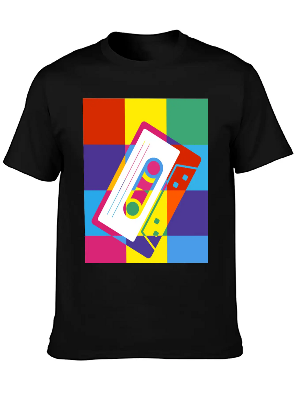 Pop Art Cassette Tape Poster Unisex Casual T-Shirt – Clean Design For Daily Comfort