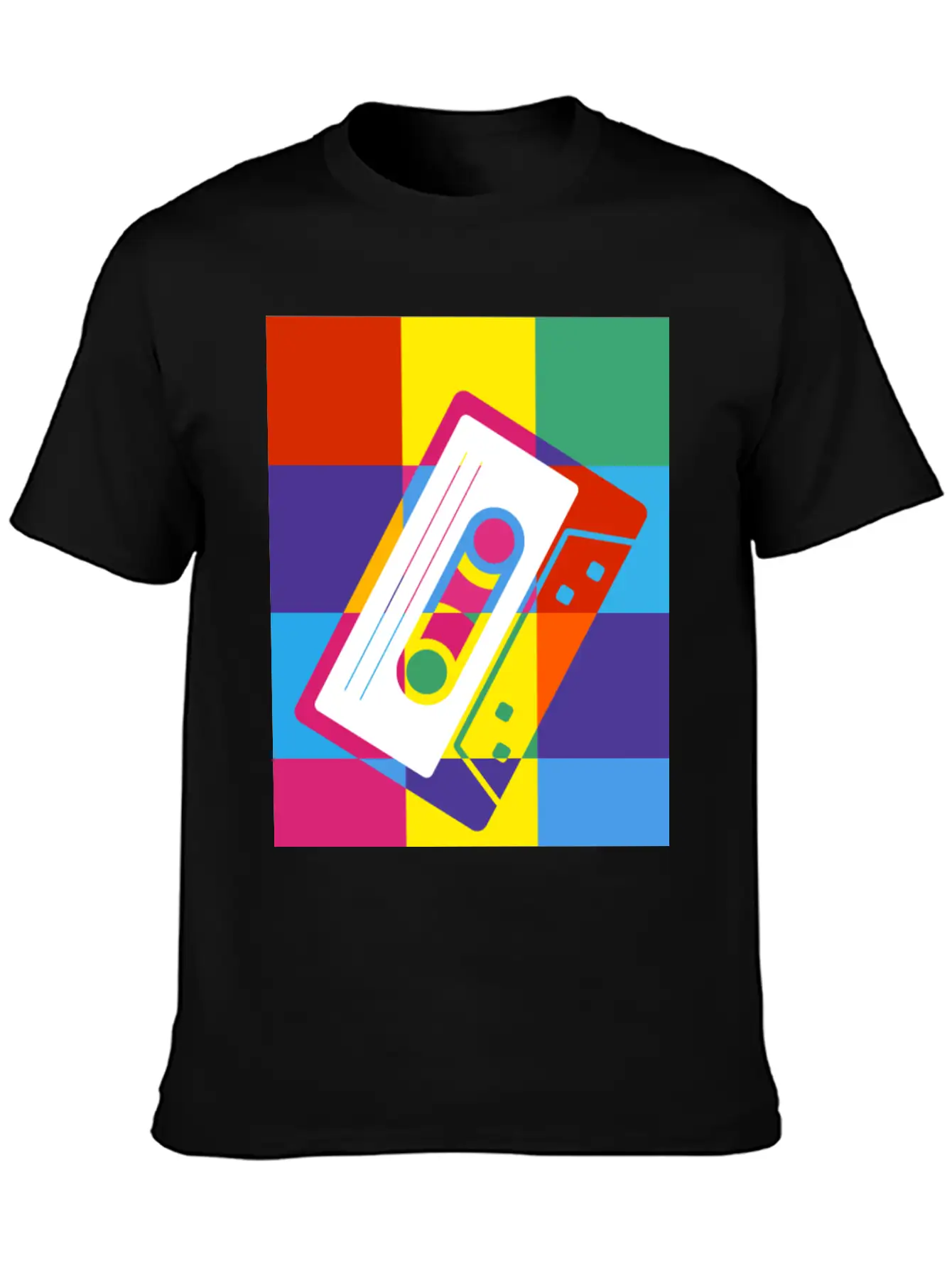 Pop Art Cassette Tape Poster Unisex Casual T-Shirt – Clean Design For Daily Comfort