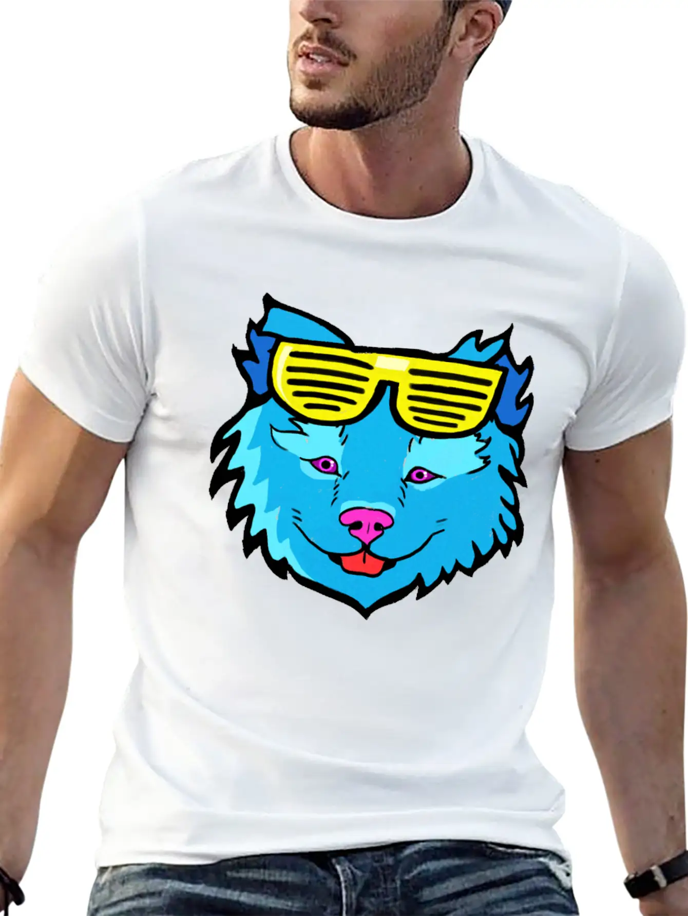 Pop Art Dog Casual Graphic T-Shirt – Simple And Comfortable Daily Wear