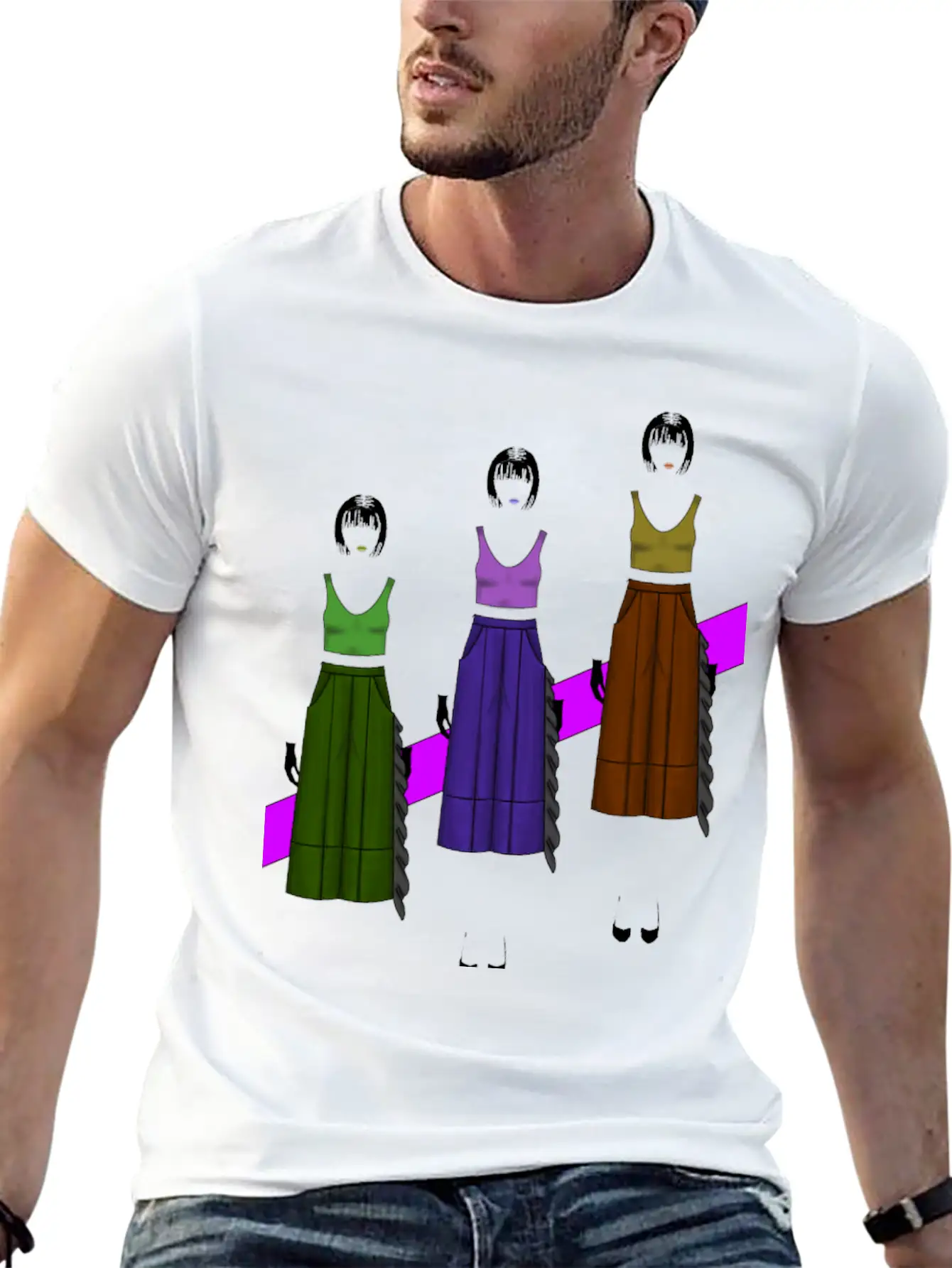 Pop-Art Fashion Classic Fit Graphic Tee For Daily Comfort – Unisex Cotton Shirt