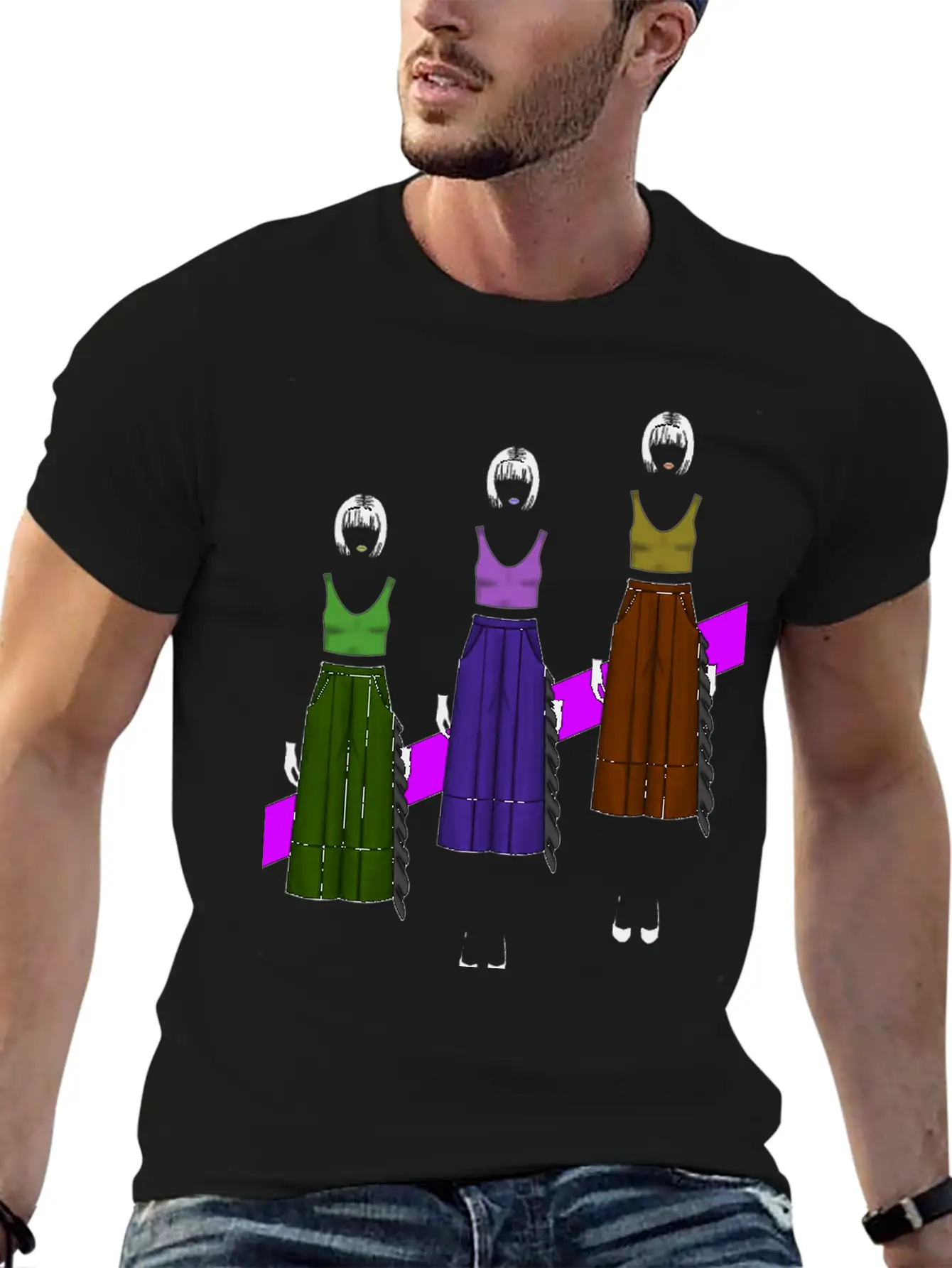Pop-Art Fashion Classic Fit Graphic Tee For Daily Comfort – Unisex Cotton Shirt