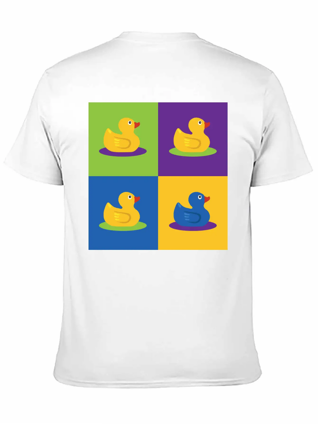 Pop Art Shirt Ducks Graphic Art Retro Gift Tee Unisex Short Sleeve Soft Cotton T-Shirt – Casual Everyday Wear