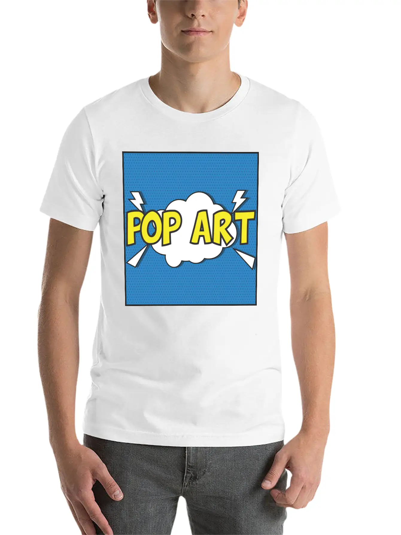 Pop Art Unisex Casual T-Shirt – Clean Design For Daily Comfort