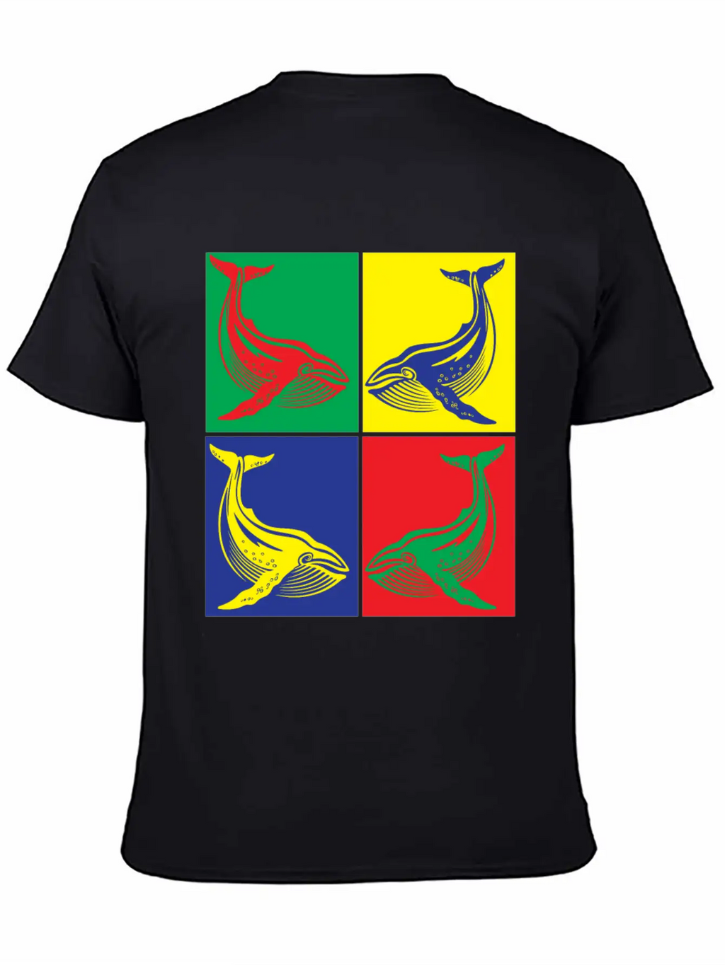 Pop Art Whale Unisex Casual T-Shirt – Clean Design For Daily Comfort
