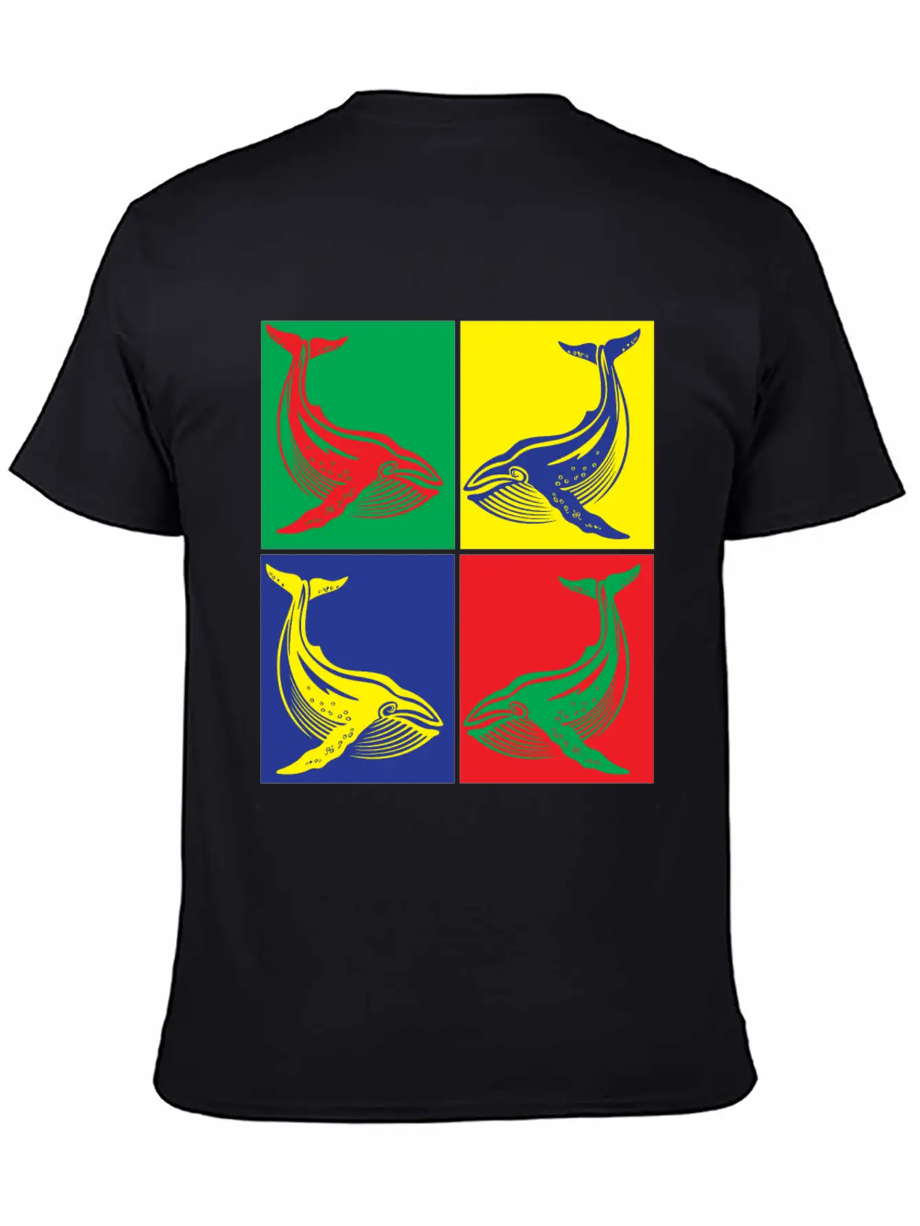 Pop Art Whale Unisex Casual T-Shirt – Clean Design For Daily Comfort