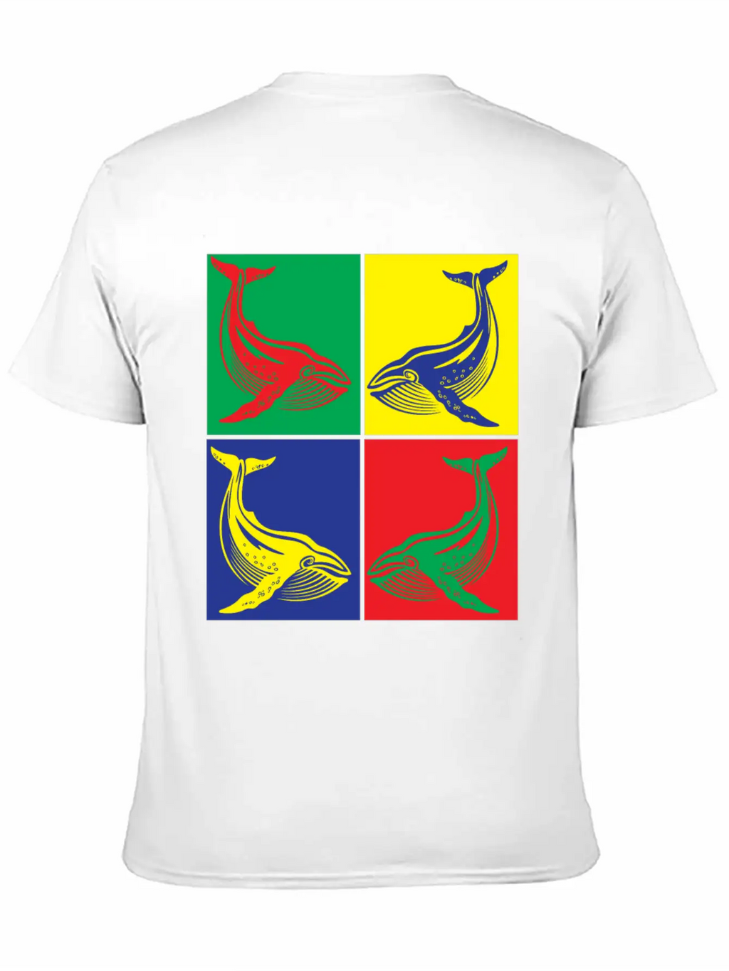 Pop Art Whale Unisex Casual T-Shirt – Clean Design For Daily Comfort