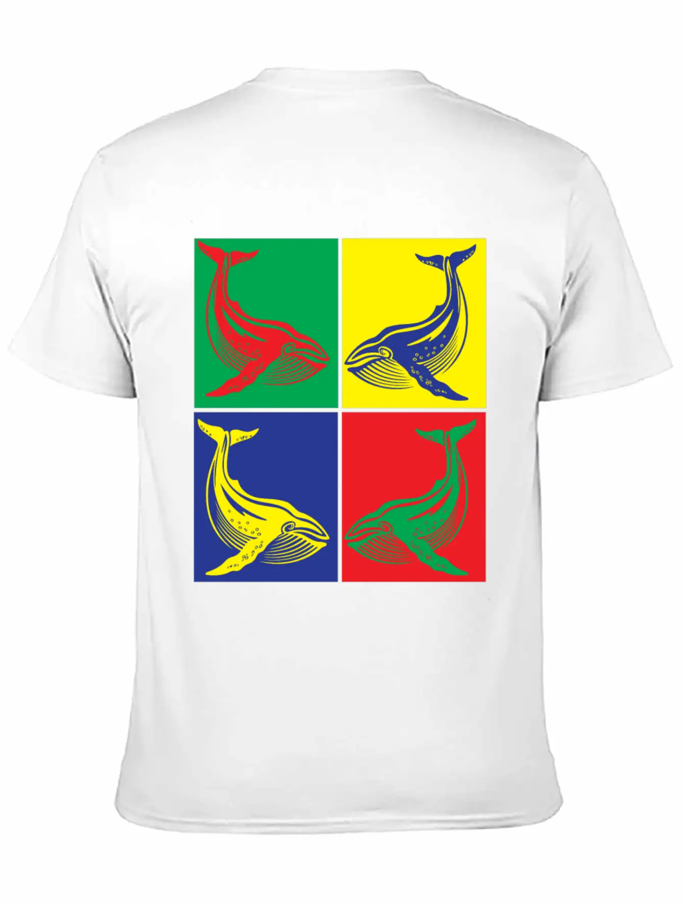 Pop Art Whale Unisex Casual T-Shirt – Clean Design For Daily Comfort
