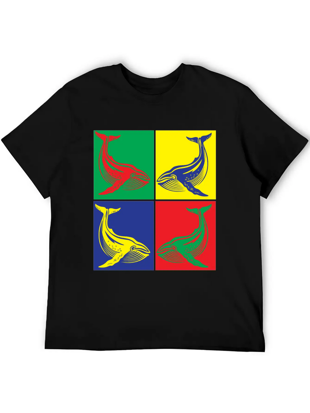 Pop Art Whale Unisex Casual T-Shirt – Clean Design For Daily Comfort