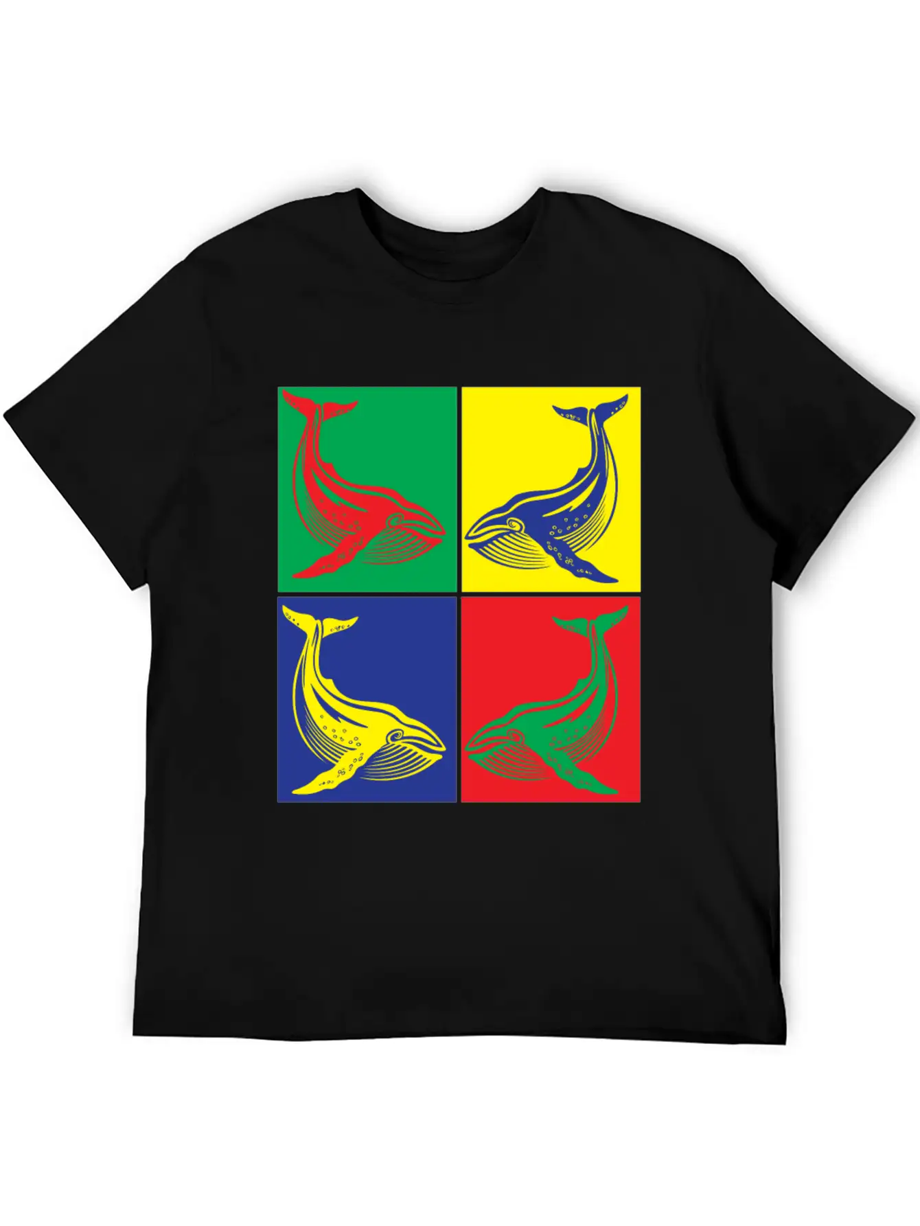 Pop Art Whale Unisex Casual T-Shirt – Clean Design For Daily Comfort