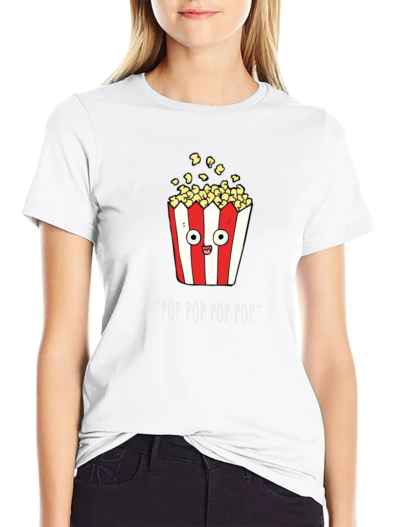 POP CORN Unisex Casual T-Shirt – Clean Design For Daily Comfort