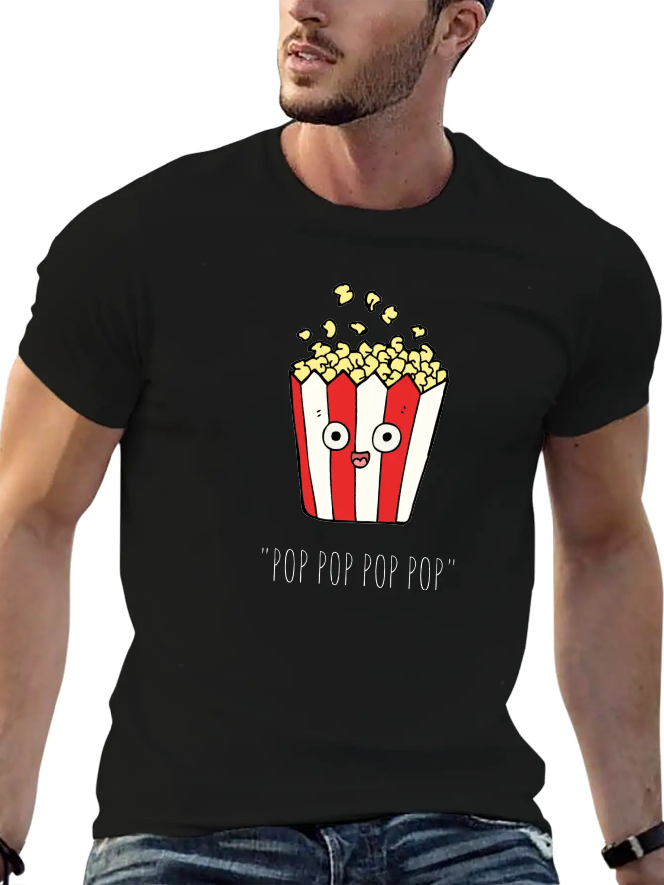 POP CORN Unisex Casual T-Shirt – Clean Design For Daily Comfort