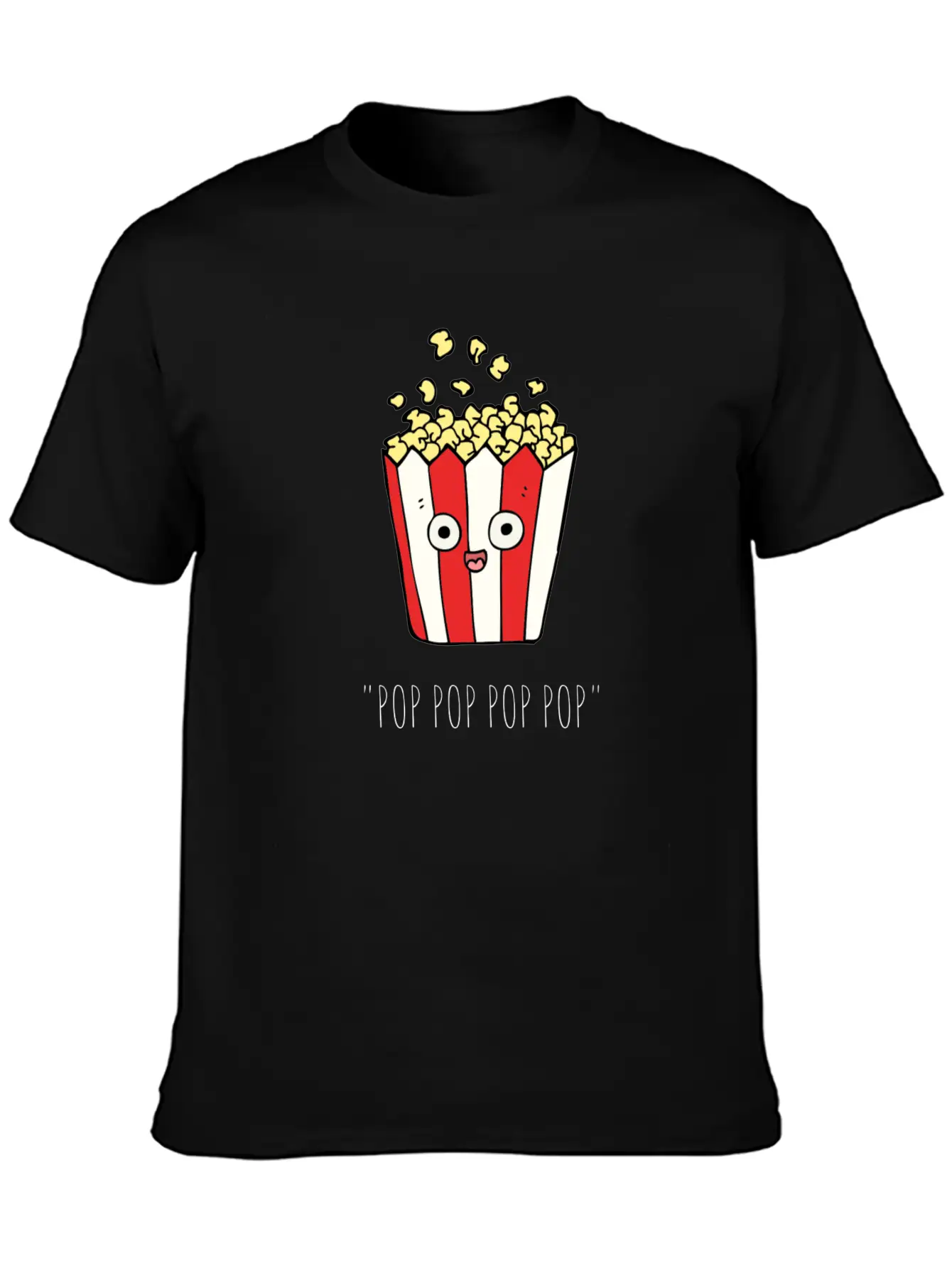 POP CORN Unisex Casual T-Shirt – Clean Design For Daily Comfort