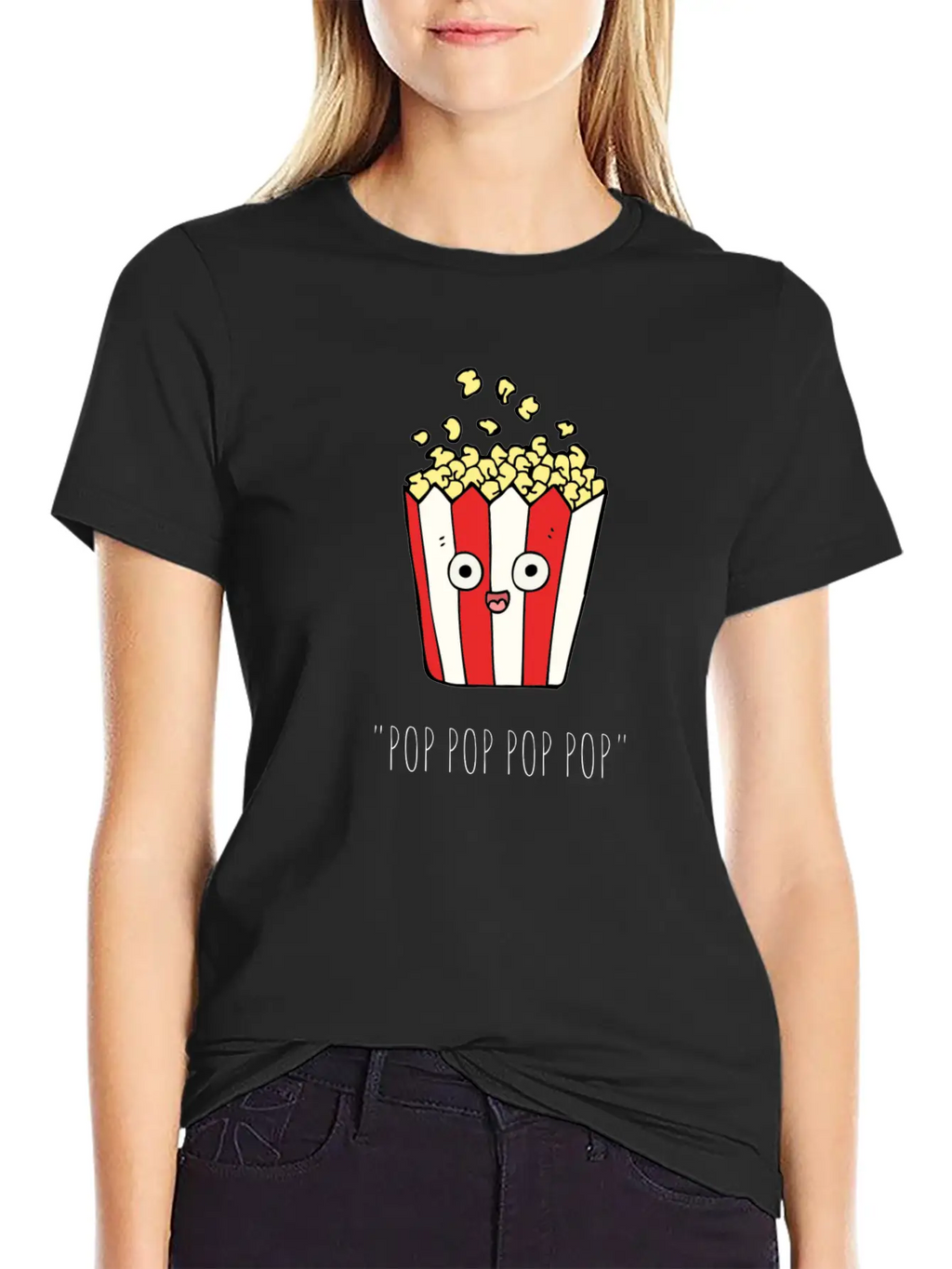 POP CORN Unisex Casual T-Shirt – Clean Design For Daily Comfort