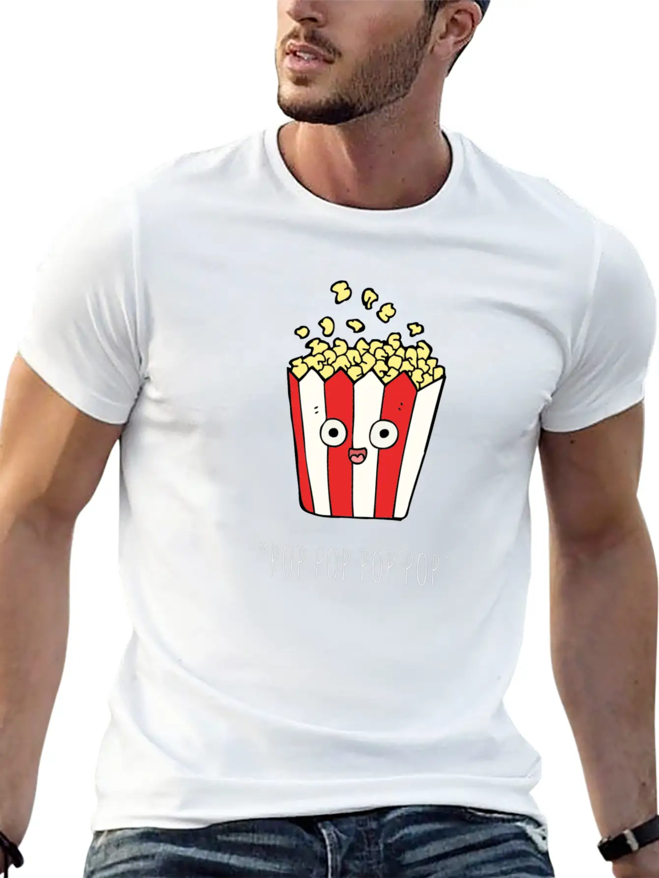POP CORN Unisex Casual T-Shirt – Clean Design For Daily Comfort
