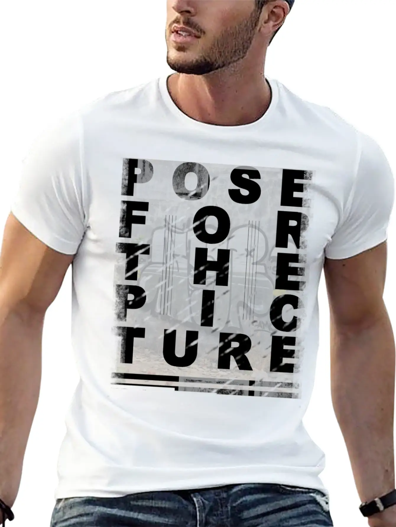 Pose ForThe Picture Stylish Everyday T-Shirt – Unisex Basic Cotton Tee