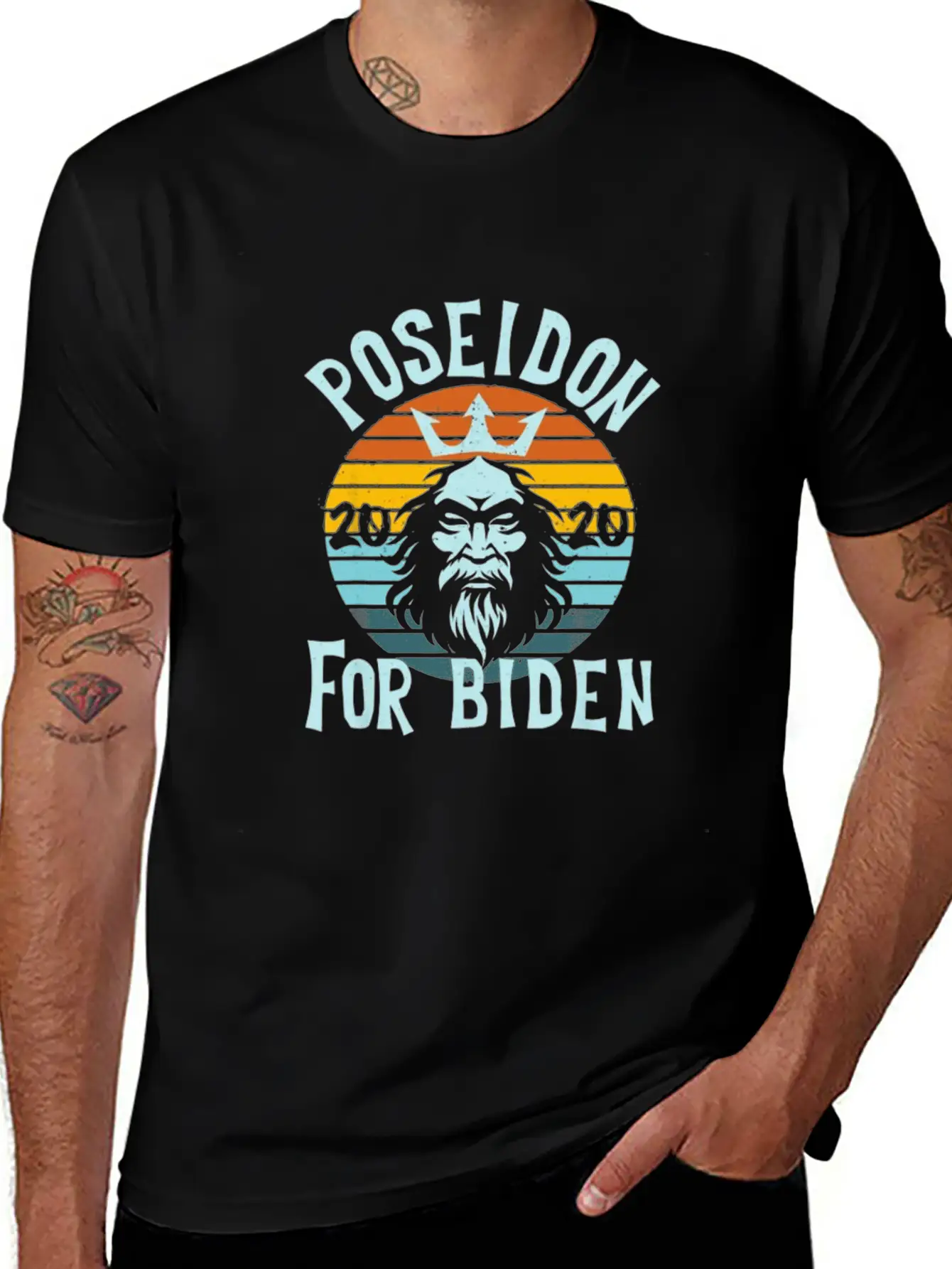 Poseidon For Biden Breathable Soft Cotton T-Shirt – Timeless Casual Look
