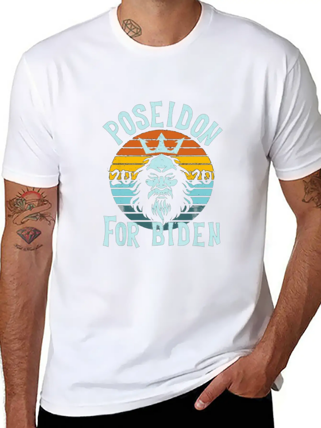 Poseidon For Biden Breathable Soft Cotton T-Shirt – Timeless Casual Look