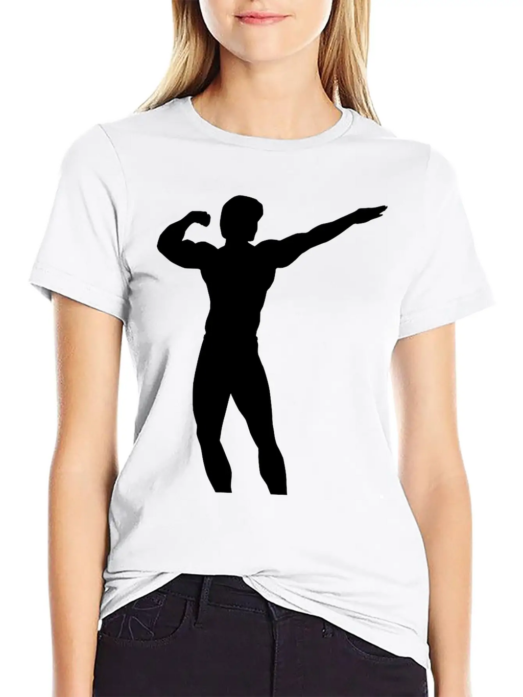 Posing Body Builder Breathable Soft Cotton T-Shirt – Timeless Casual Look