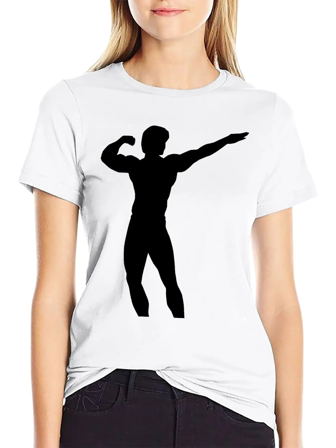 Posing Body Builder Breathable Soft Cotton T-Shirt – Timeless Casual Look