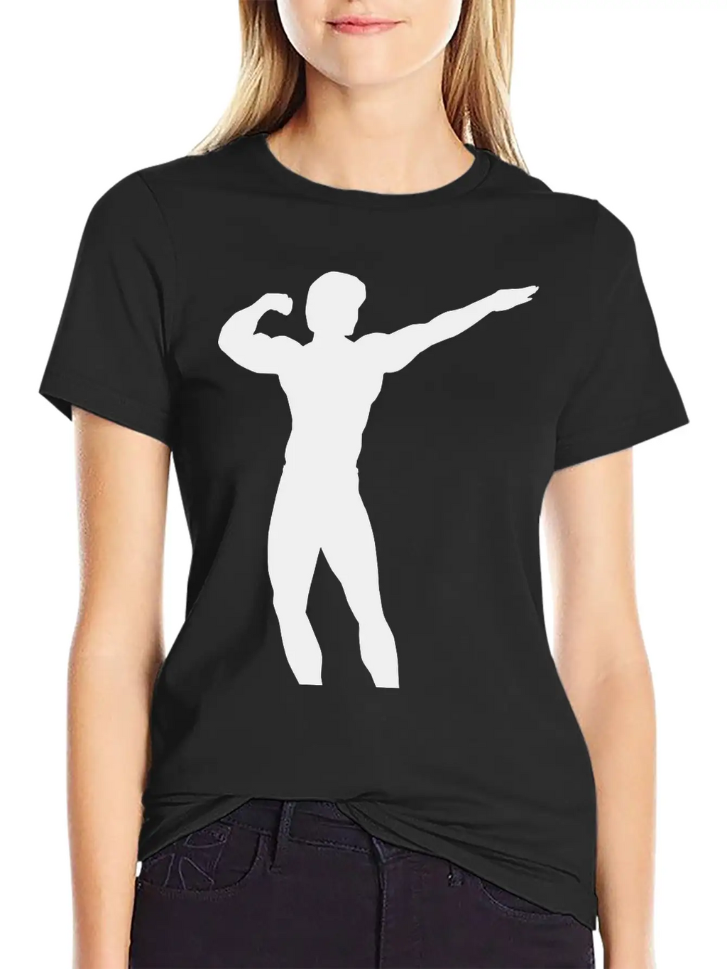 Posing Body Builder Breathable Soft Cotton T-Shirt – Timeless Casual Look
