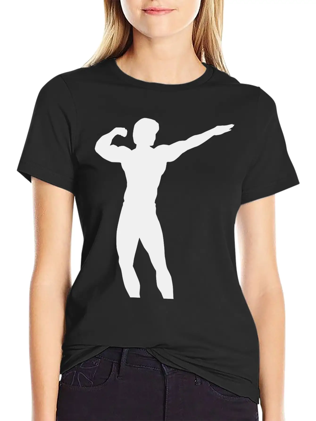 Posing Body Builder Breathable Soft Cotton T-Shirt – Timeless Casual Look