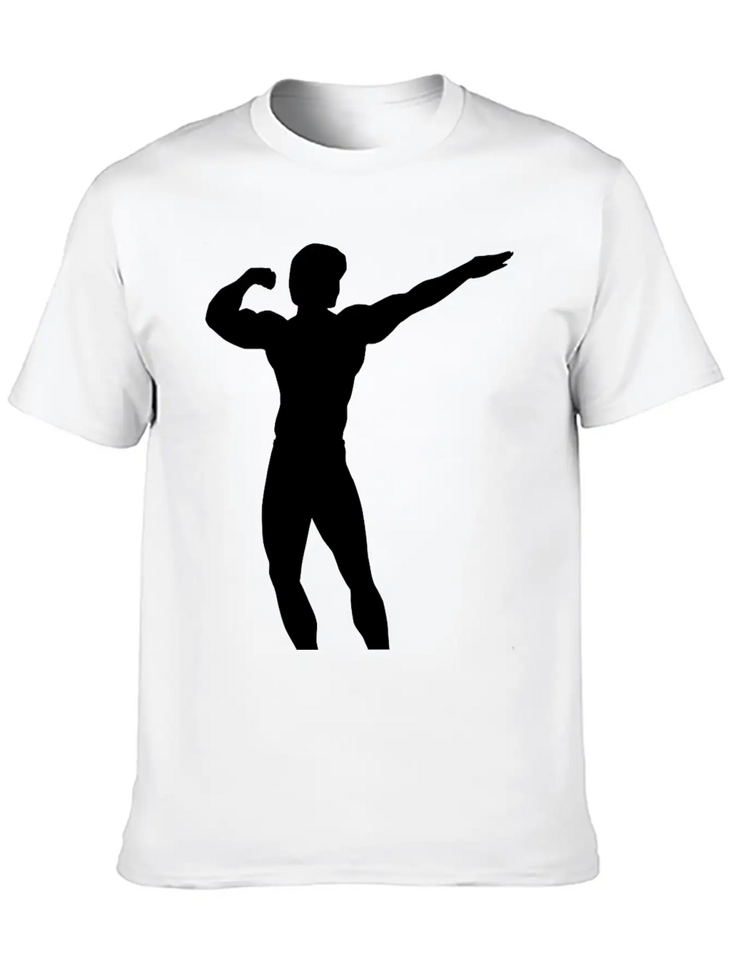 Posing Body Builder Breathable Soft Cotton T-Shirt – Timeless Casual Look