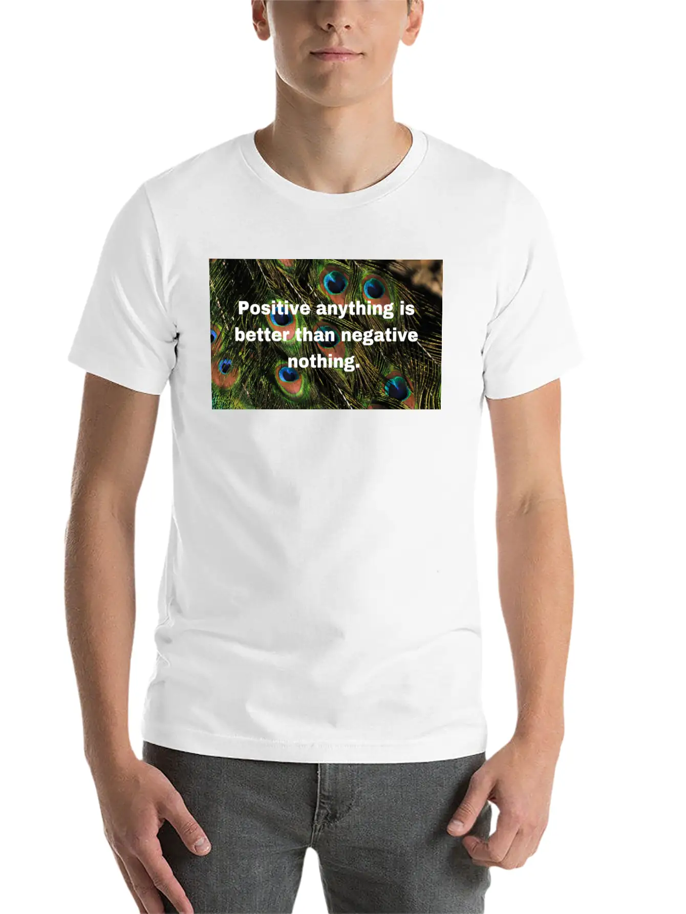 Positive Attitude Unisex Casual T-Shirt – Clean Design For Daily Comfort