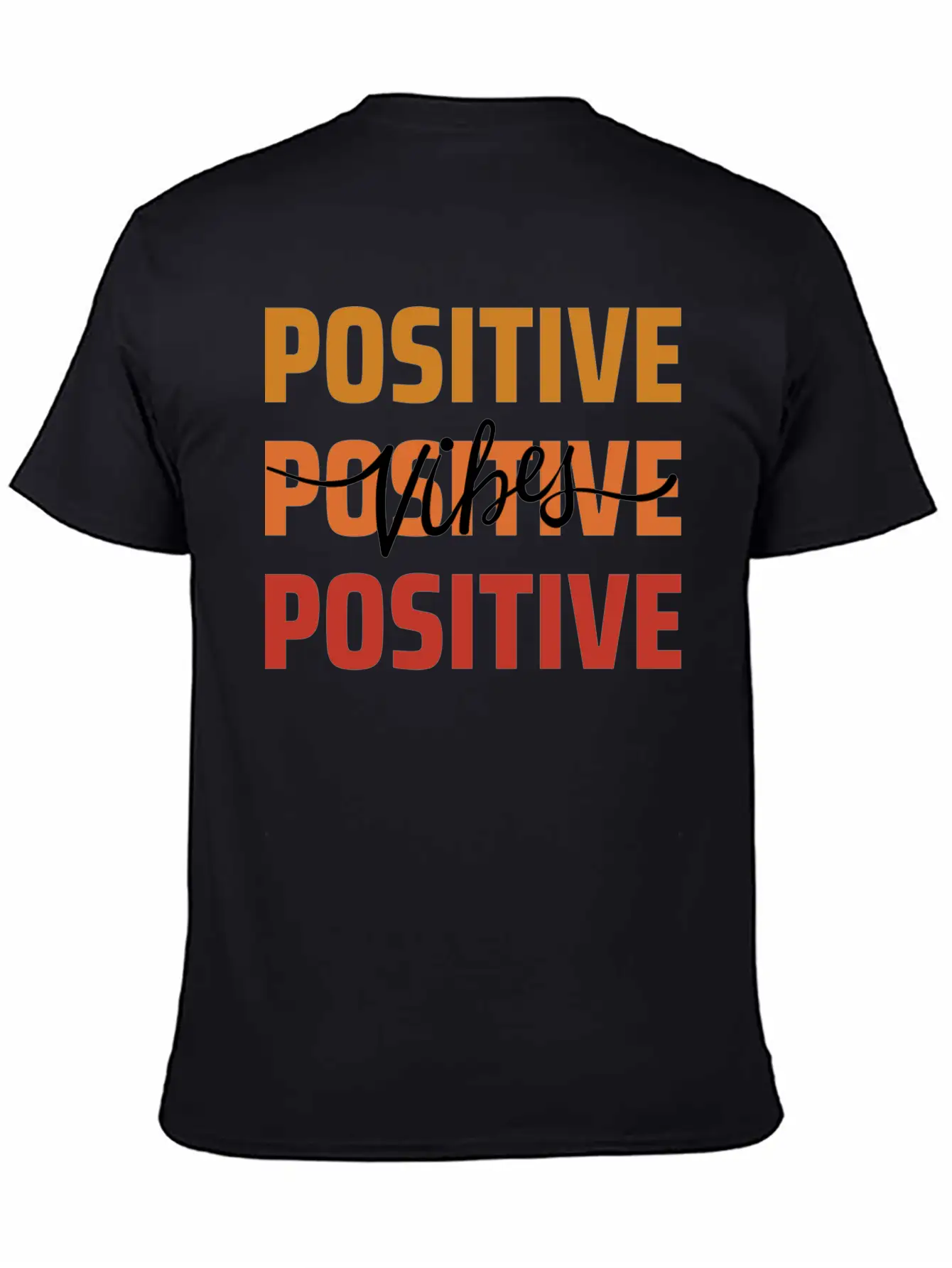 Positive Vibes Unisex Short Sleeve Soft Cotton T-Shirt – Casual Everyday Wear