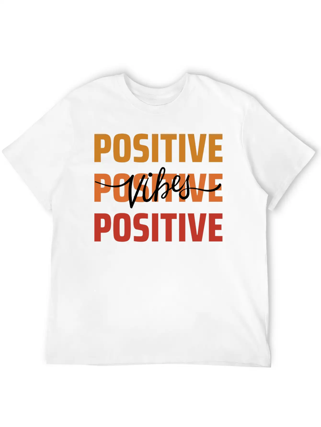 Positive Vibes Unisex Short Sleeve Soft Cotton T-Shirt – Casual Everyday Wear