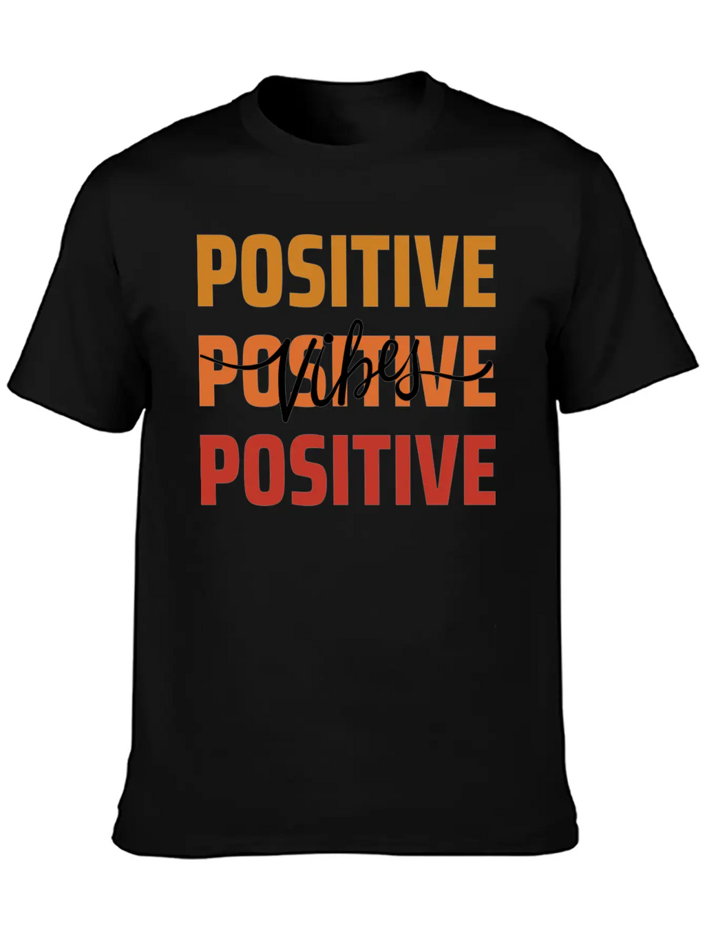 Positive Vibes Unisex Short Sleeve Soft Cotton T-Shirt – Casual Everyday Wear