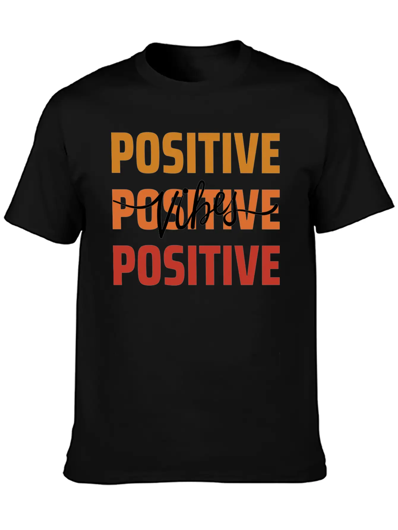 Positive Vibes Unisex Short Sleeve Soft Cotton T-Shirt – Casual Everyday Wear