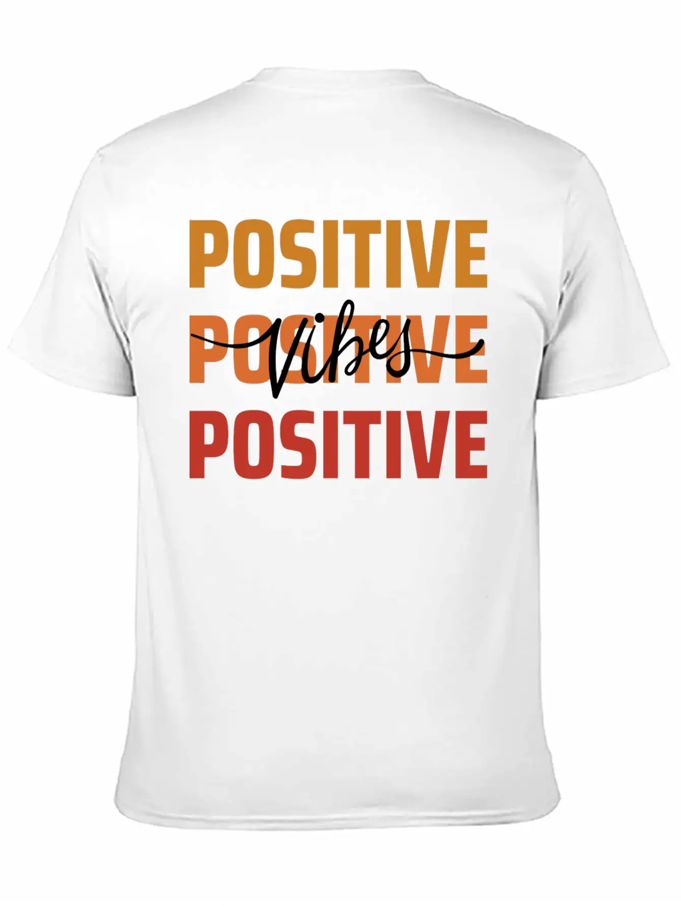 Positive Vibes Unisex Short Sleeve Soft Cotton T-Shirt – Casual Everyday Wear