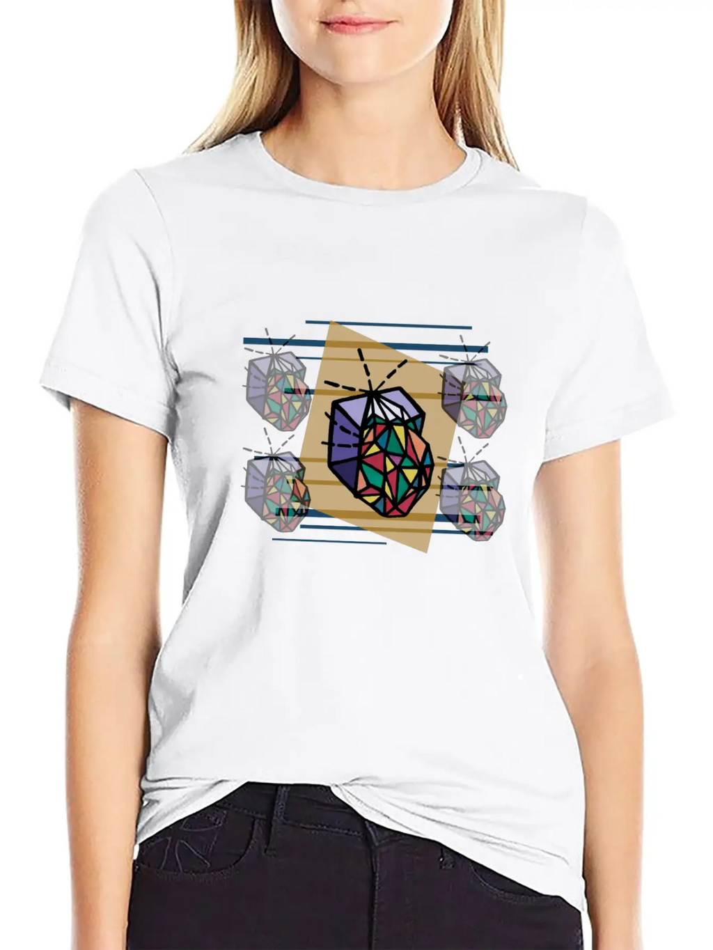 Poster:: Spacey Fabric Unisex Short Sleeve Soft Cotton T-Shirt – Casual Everyday Wear