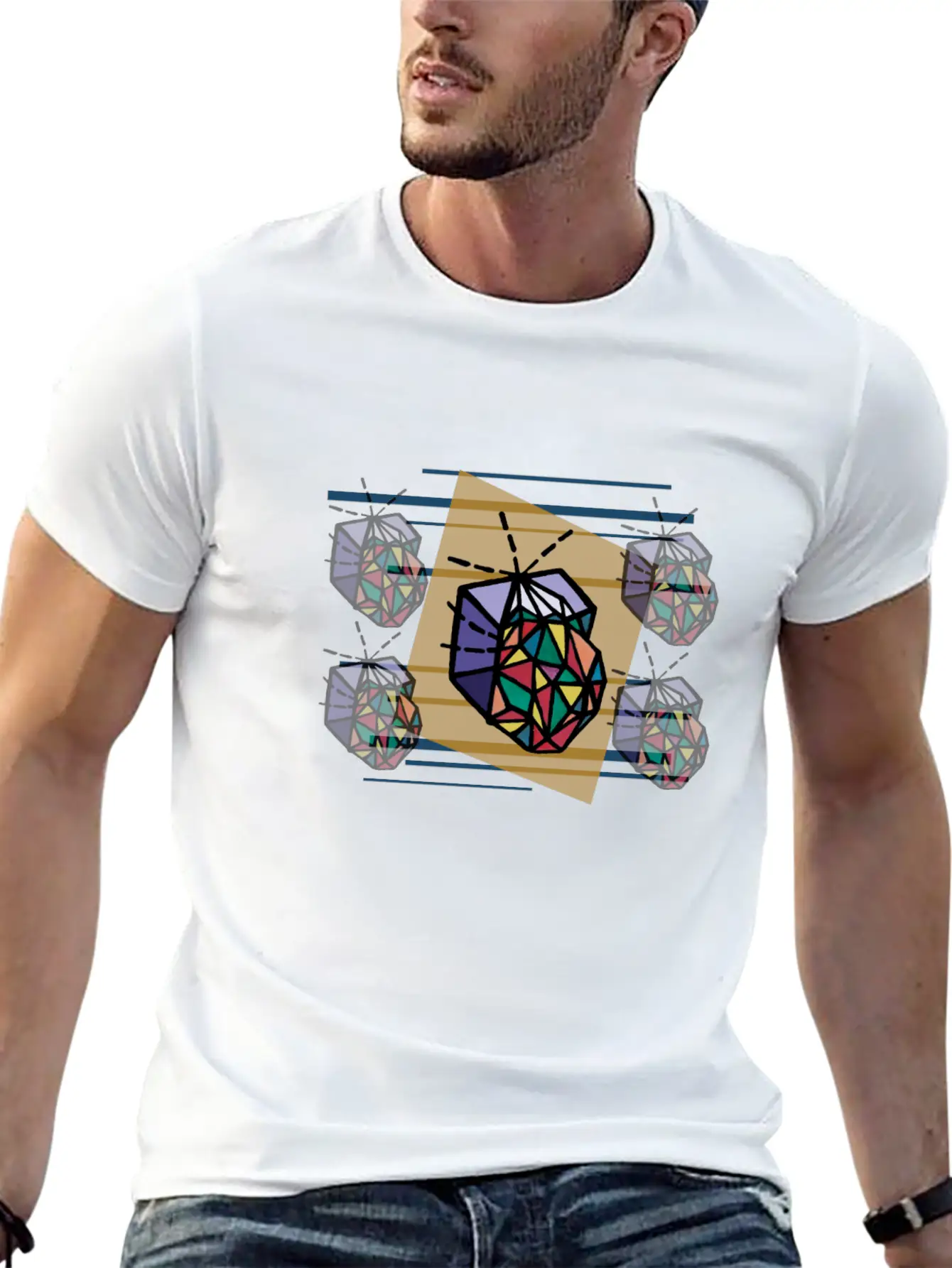 Poster:: Spacey Fabric Unisex Short Sleeve Soft Cotton T-Shirt – Casual Everyday Wear