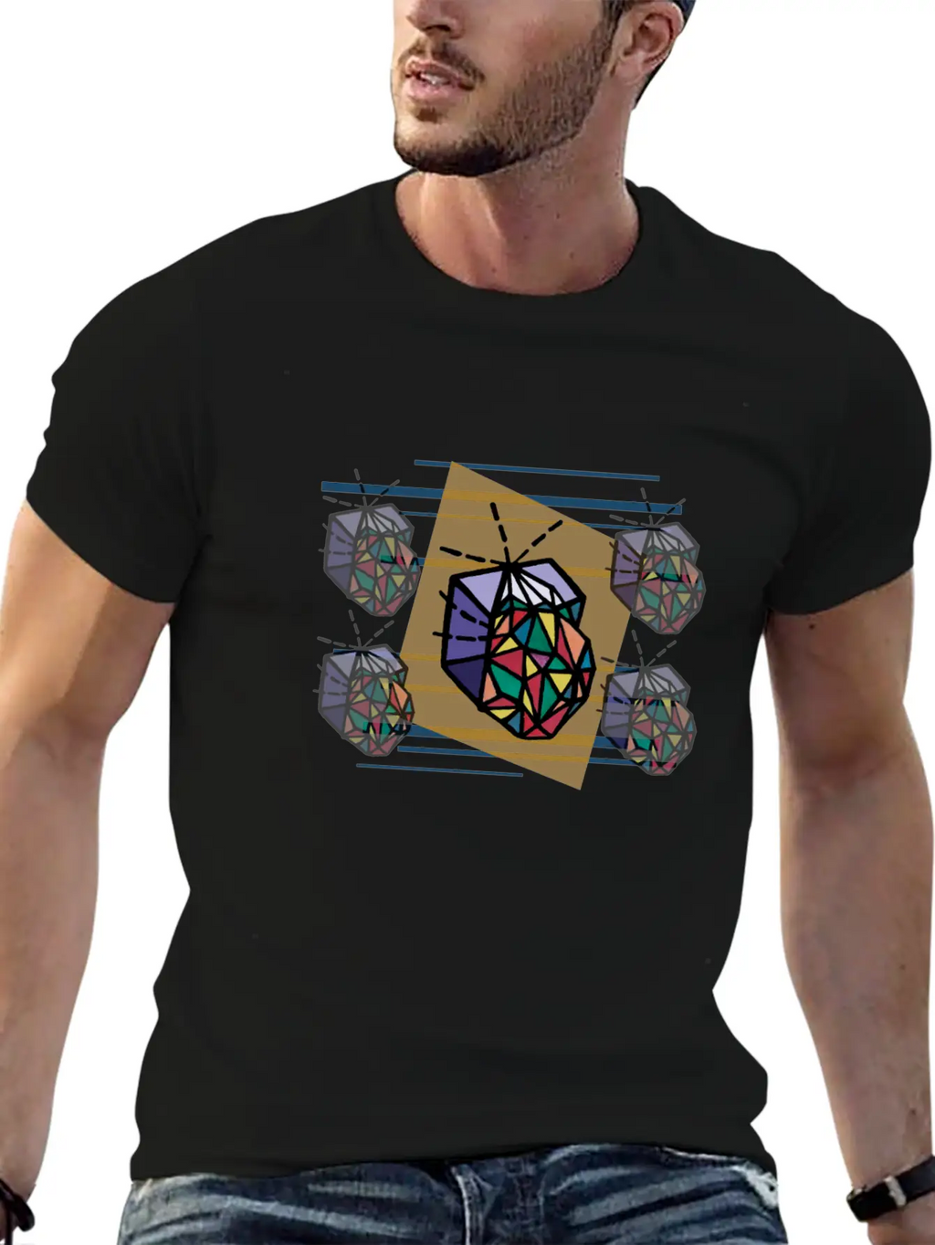 Poster:: Spacey Fabric Unisex Short Sleeve Soft Cotton T-Shirt – Casual Everyday Wear