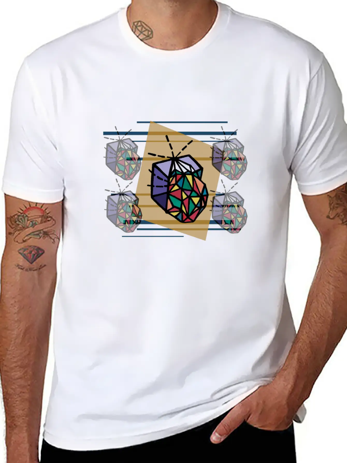 Poster:: Spacey Fabric Unisex Short Sleeve Soft Cotton T-Shirt – Casual Everyday Wear