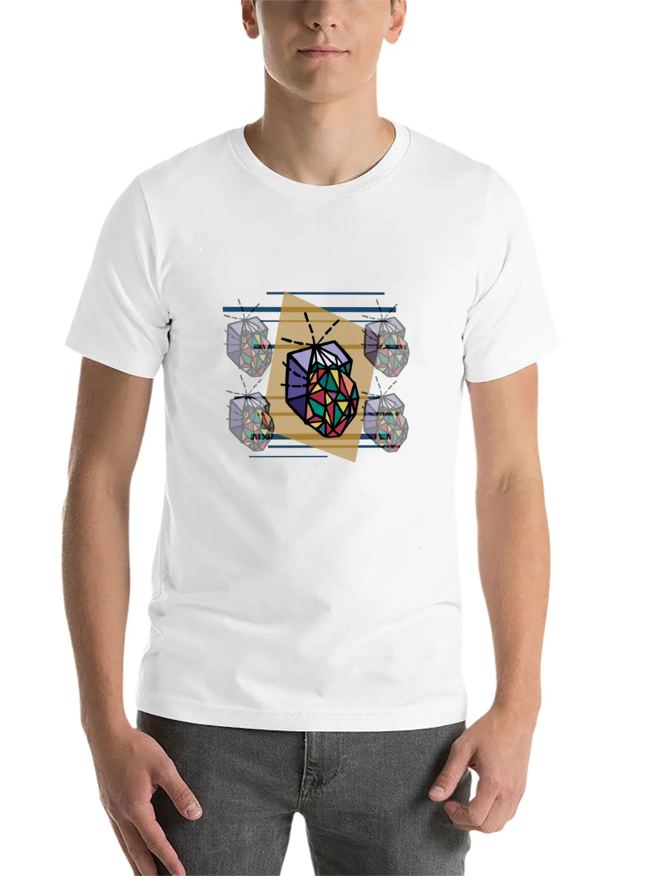 Poster:: Spacey Fabric Unisex Short Sleeve Soft Cotton T-Shirt – Casual Everyday Wear
