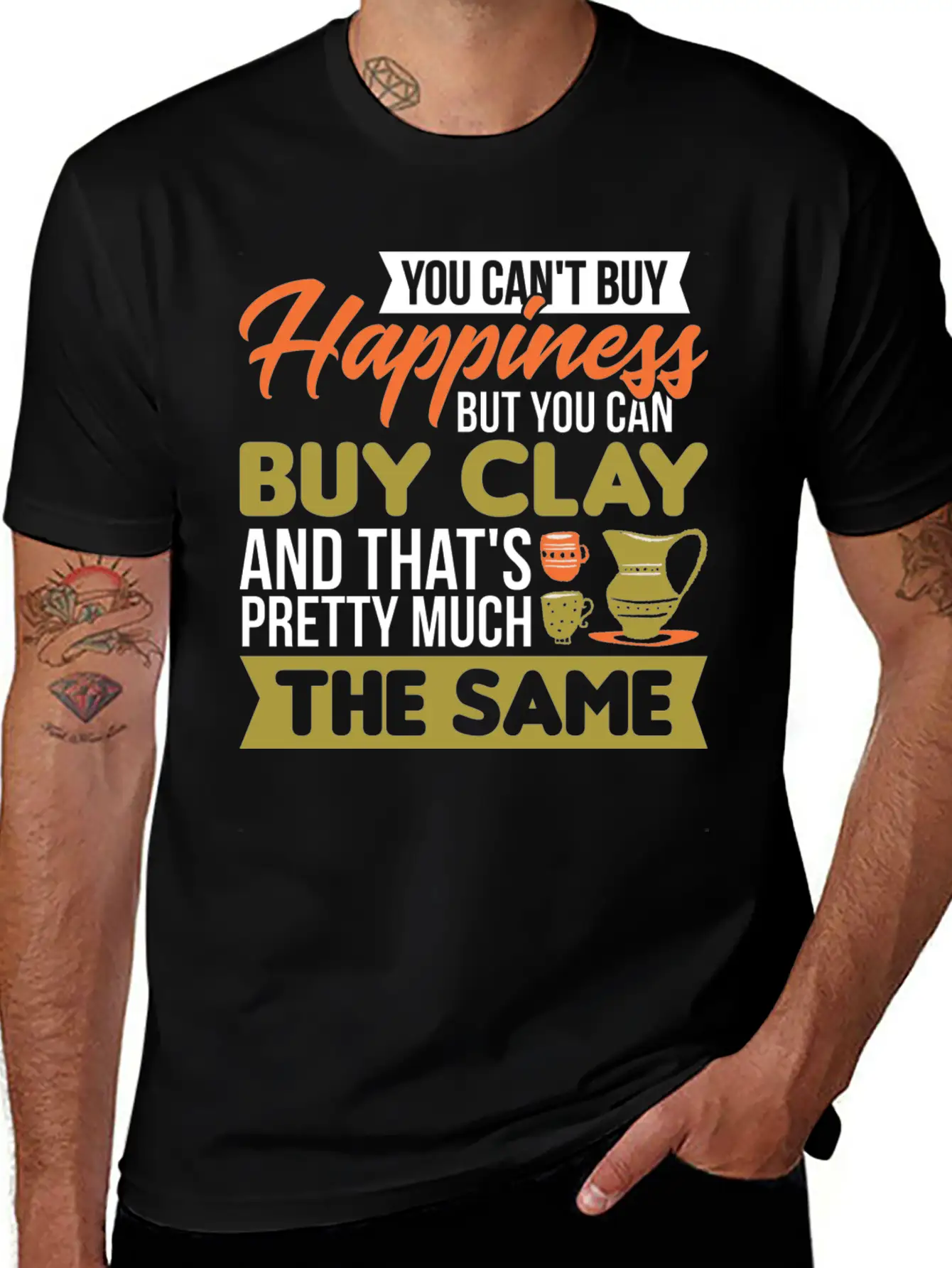 Potters Mud Clay Ceramics Artist Pottery Unisex Casual T-Shirt – Clean Design For Daily Comfort