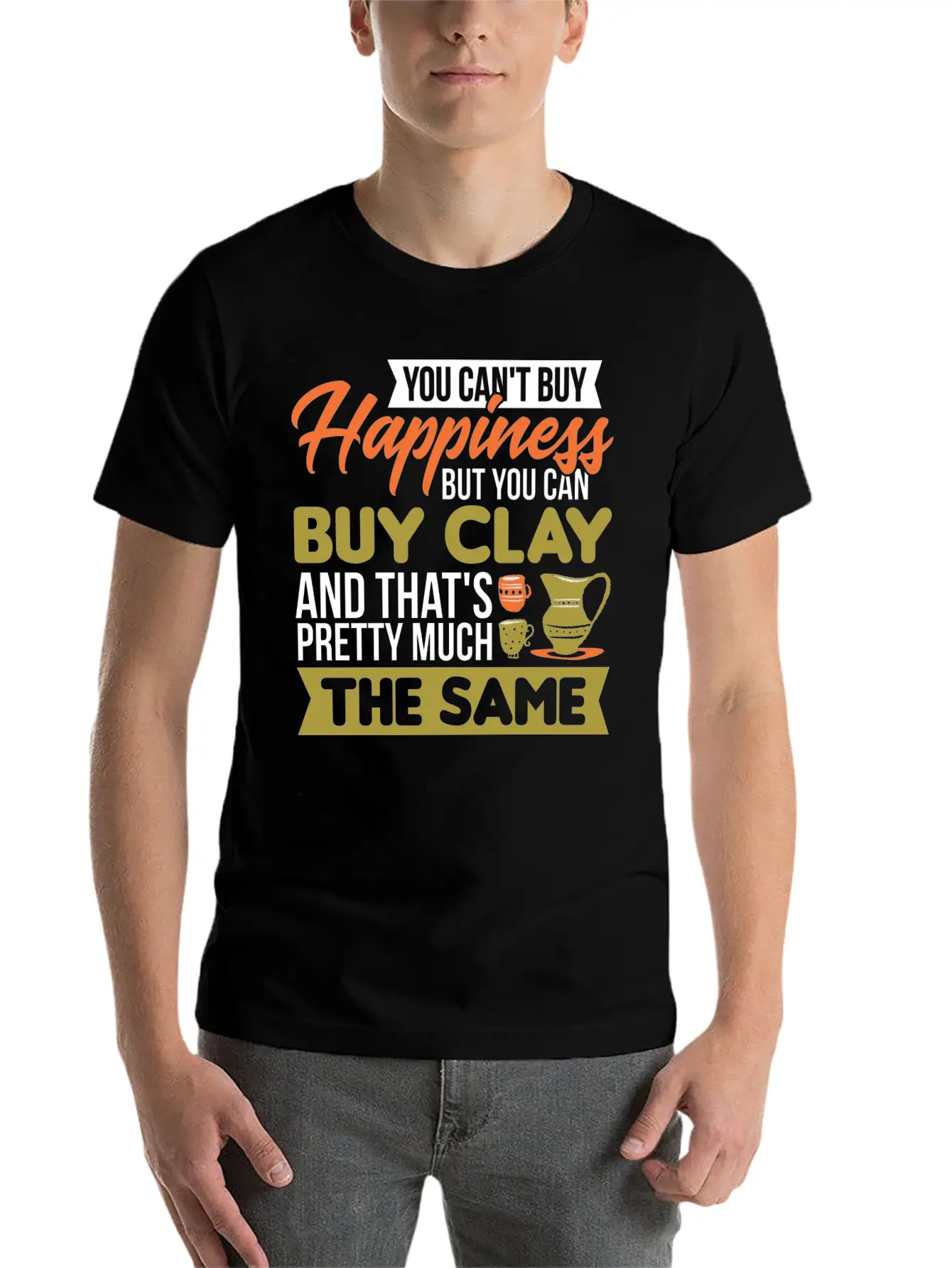 Potters Mud Clay Ceramics Artist Pottery Unisex Casual T-Shirt – Clean Design For Daily Comfort
