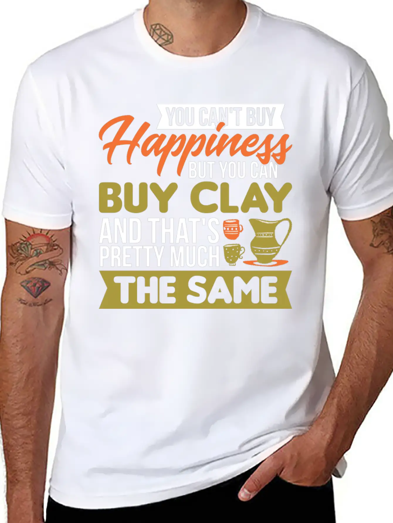 Potters Mud Clay Ceramics Artist Pottery Unisex Casual T-Shirt – Clean Design For Daily Comfort