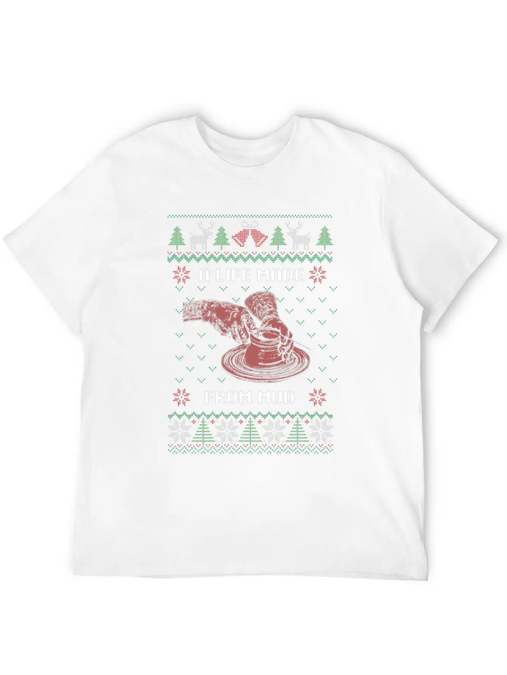 Pottery Anniversary Ceramics Ugly Christmas Gift Casual Graphic T-Shirt – Simple And Comfortable Daily Wear