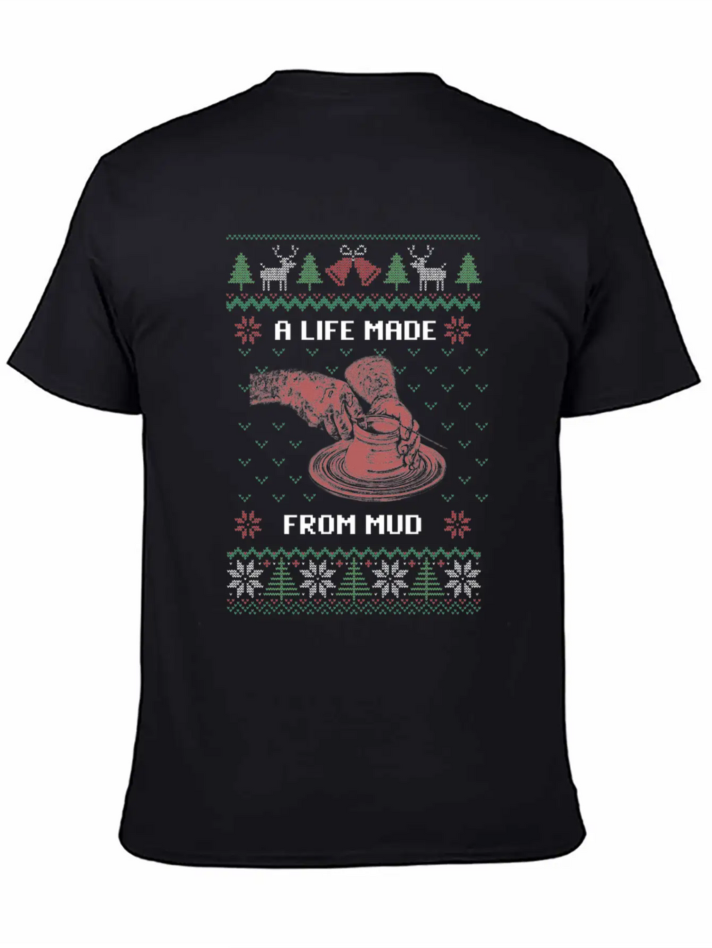 Pottery Anniversary Ceramics Ugly Christmas Gift Casual Graphic T-Shirt – Simple And Comfortable Daily Wear