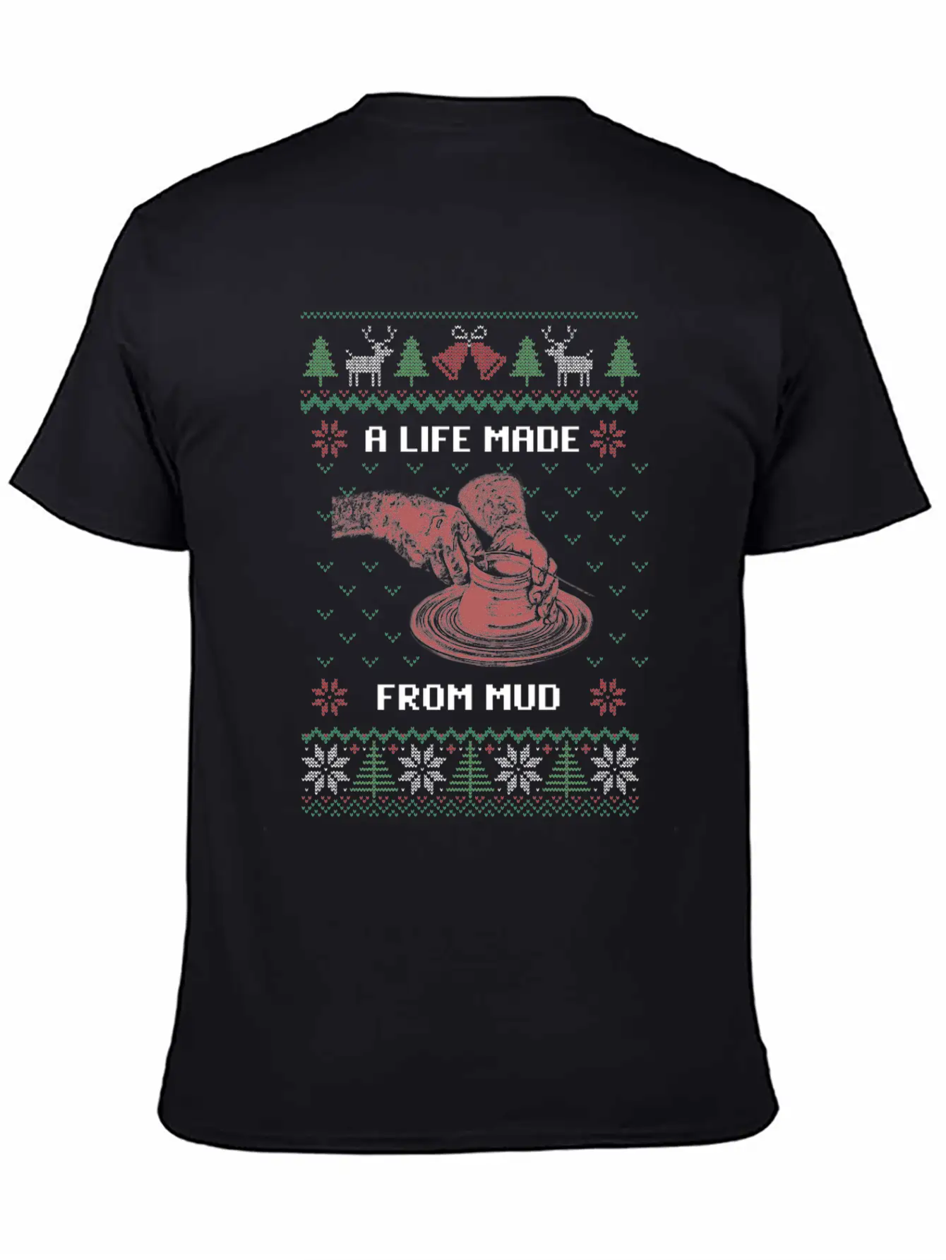 Pottery Anniversary Ceramics Ugly Christmas Gift Casual Graphic T-Shirt – Simple And Comfortable Daily Wear