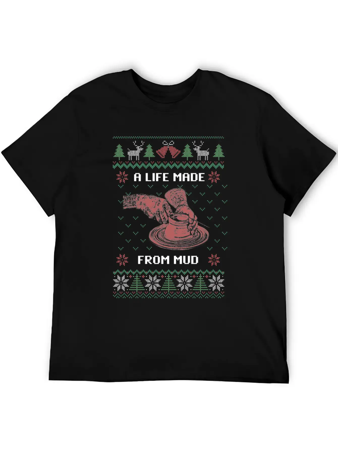 Pottery Anniversary Ceramics Ugly Christmas Gift Casual Graphic T-Shirt – Simple And Comfortable Daily Wear