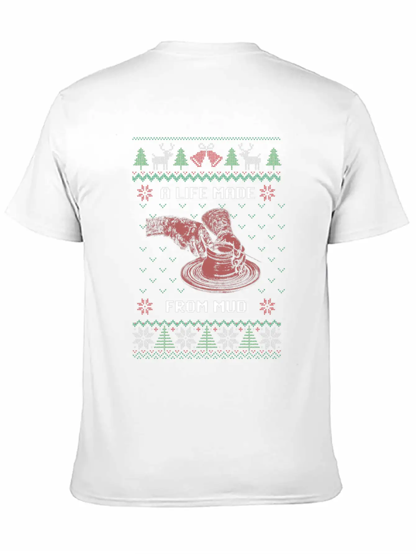 Pottery Anniversary Ceramics Ugly Christmas Gift Casual Graphic T-Shirt – Simple And Comfortable Daily Wear